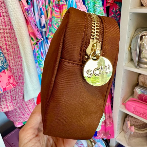 Stoney Clover Lane Chocolate Mini Pouch with Varsity Patch - Picture 3 of 4